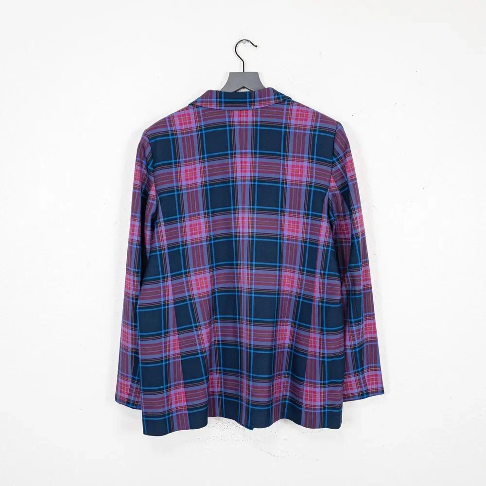 Antropologie X Exquise Plaid Blazer Jacket size XL NEW